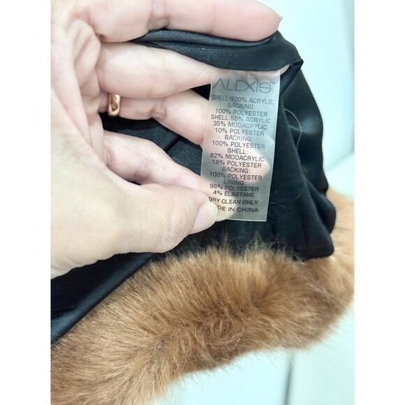 Alexis Patchwork Kotto Lined Plush Faux Fur Jacket Multicolor Women's Size Large - Picture 5 of 5